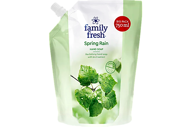Family Fresh Tvål Spring Rain Refill - 750ml