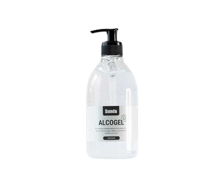 Sunda Alcogel 85% Lime & Grape - 500 ml - Effektiv Handdesinfektion med Frisk Doft
