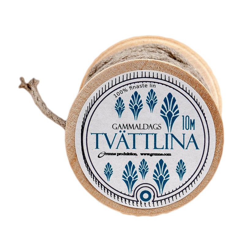 Grunne Gammaldags Tvättlina i 100% Lin 10 m